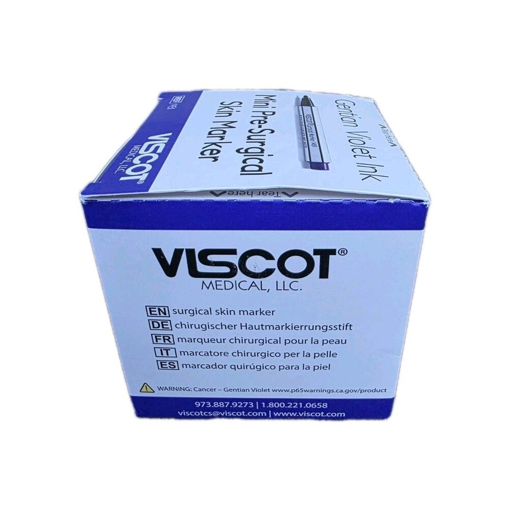 VISCOT Skin Scribe Dermal Pen Ink Tattoo Piercing Mini Purple Marker 50 Pcs